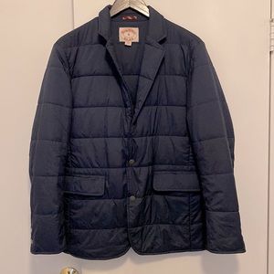 Brooks Brothers Small Navy Down Puffer Suit Jacket Coat